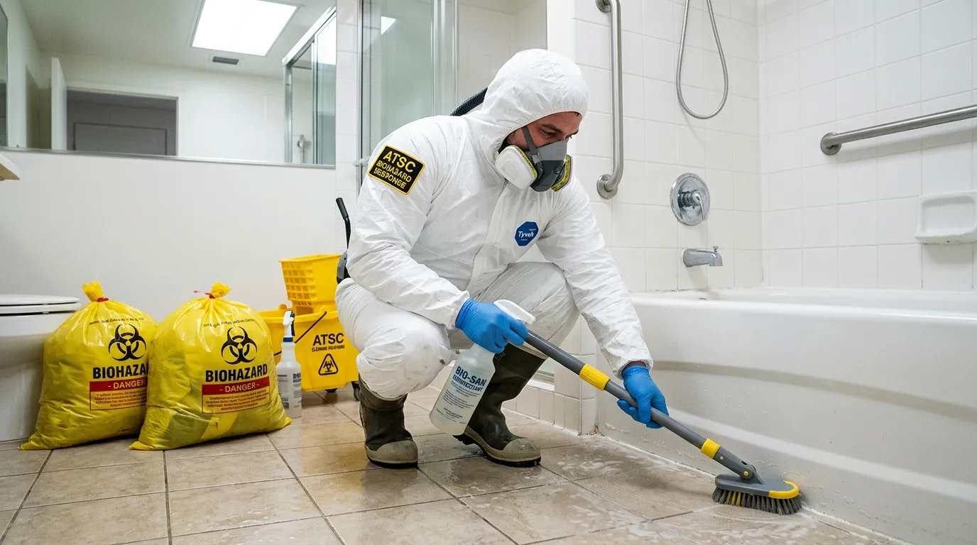 Decontamination equipment deployed for Blood Cleanup in Denton